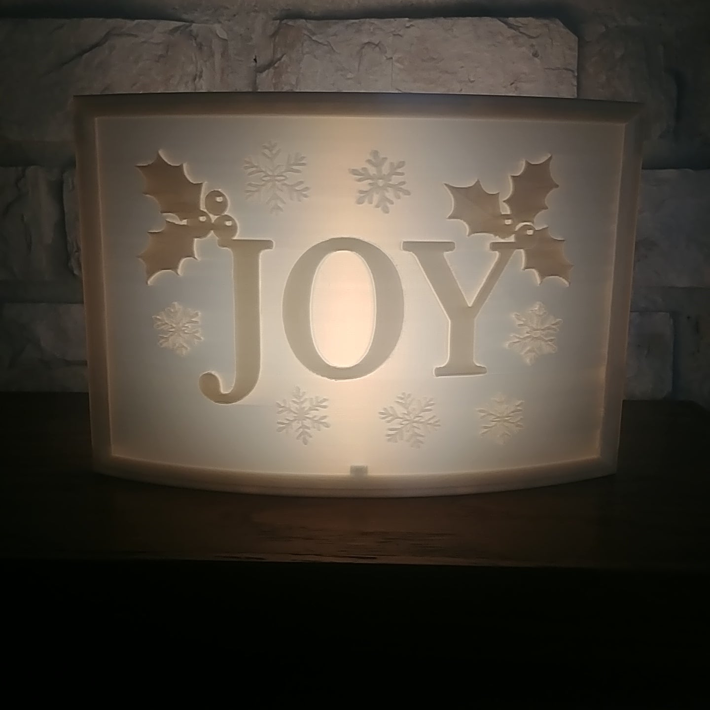 Christmas Joy Lighted Accent 3D STL File