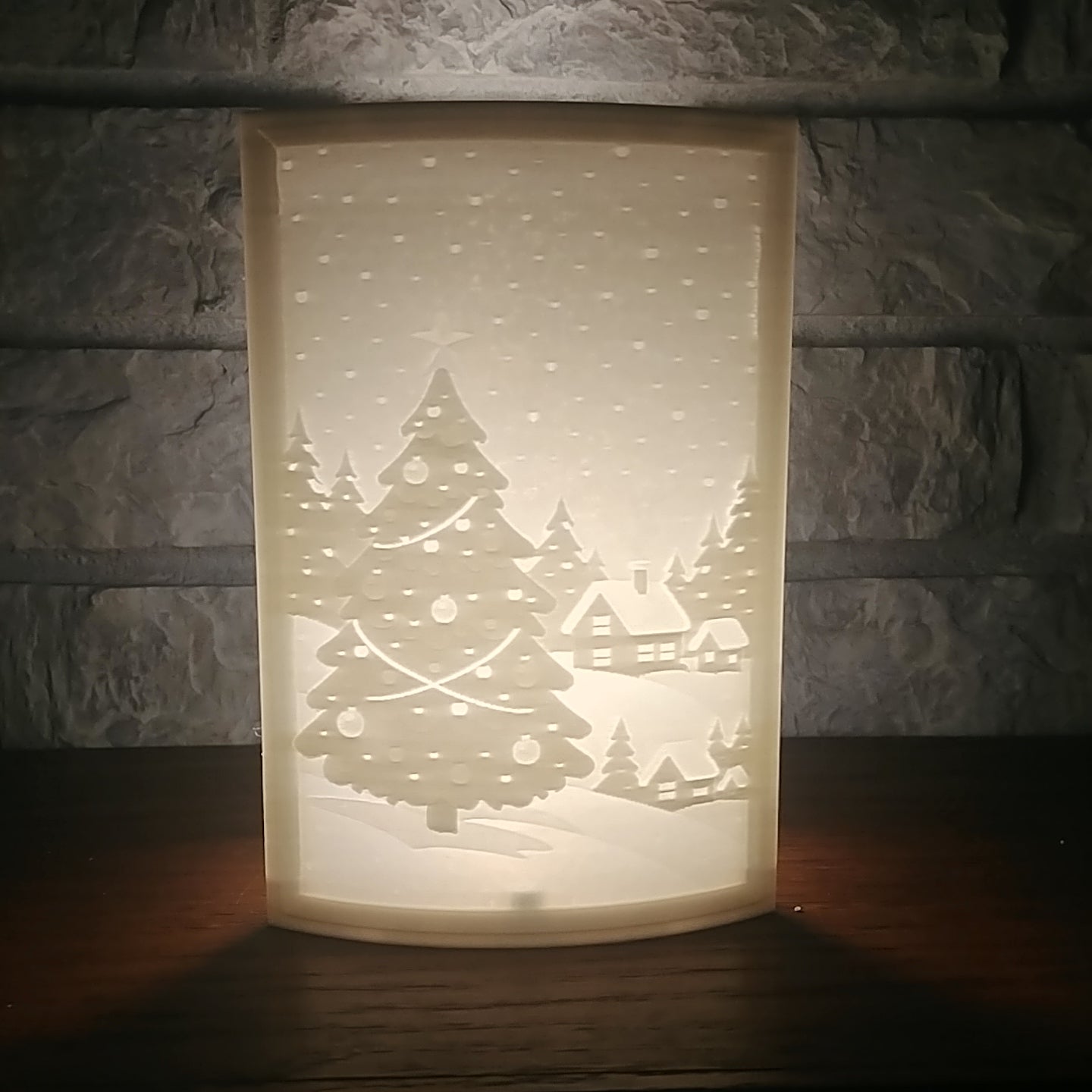 Christmas Tree Scene Lighted Accent 3D STL File