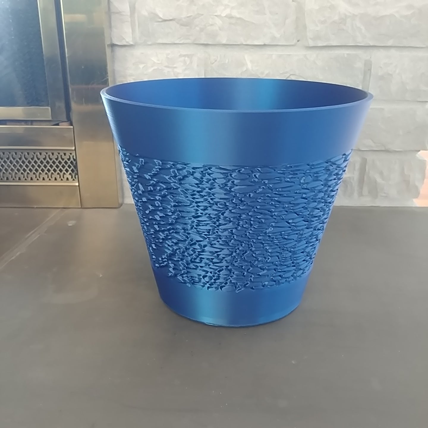 Flowerpot Pebble Pattern 7.25in. 3D STL File