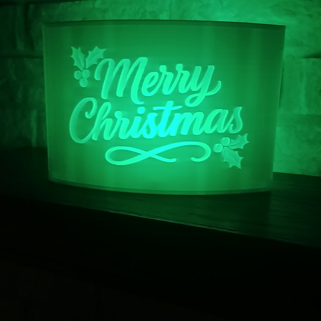 Merry Christmas Lighted Accent 3D STL File