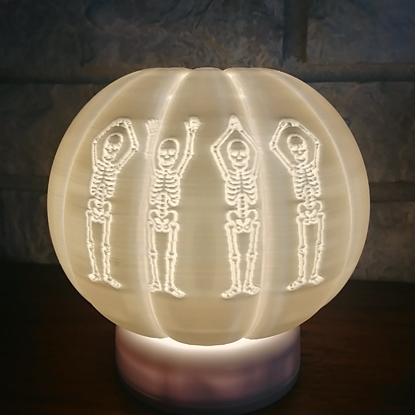 Halloween O-H-I-O Skeleton Pumpkin small 3D STL File