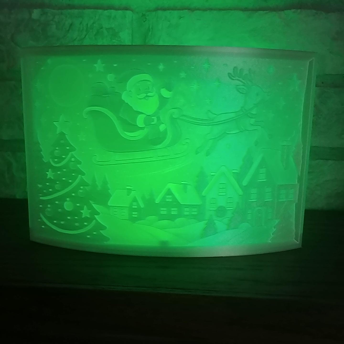 Santa Sleigh Scene Lighted Accent 3D STL file