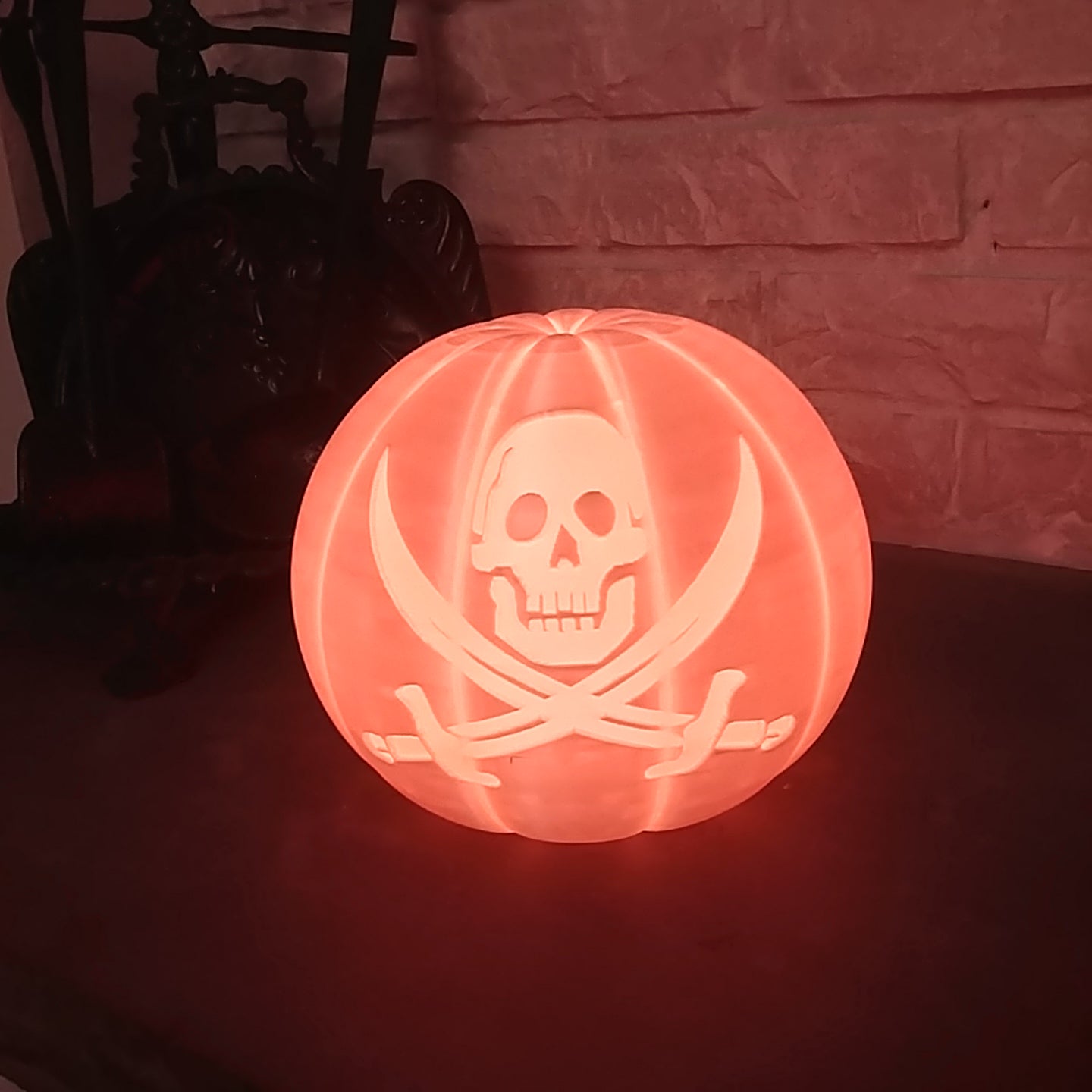 Halloween Skull and Swords Pumpkin 3D STL print file