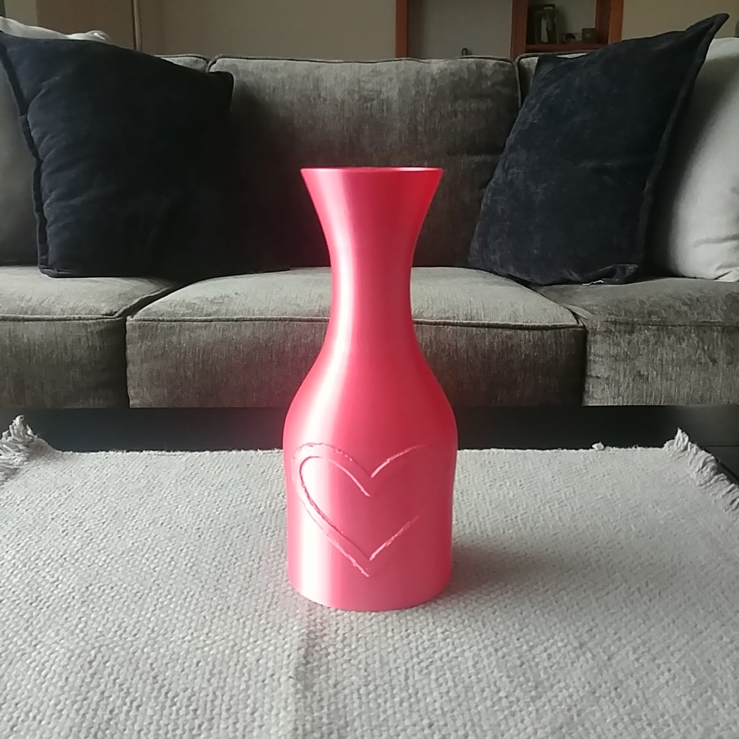Vase Brushed Heart - Physical Product