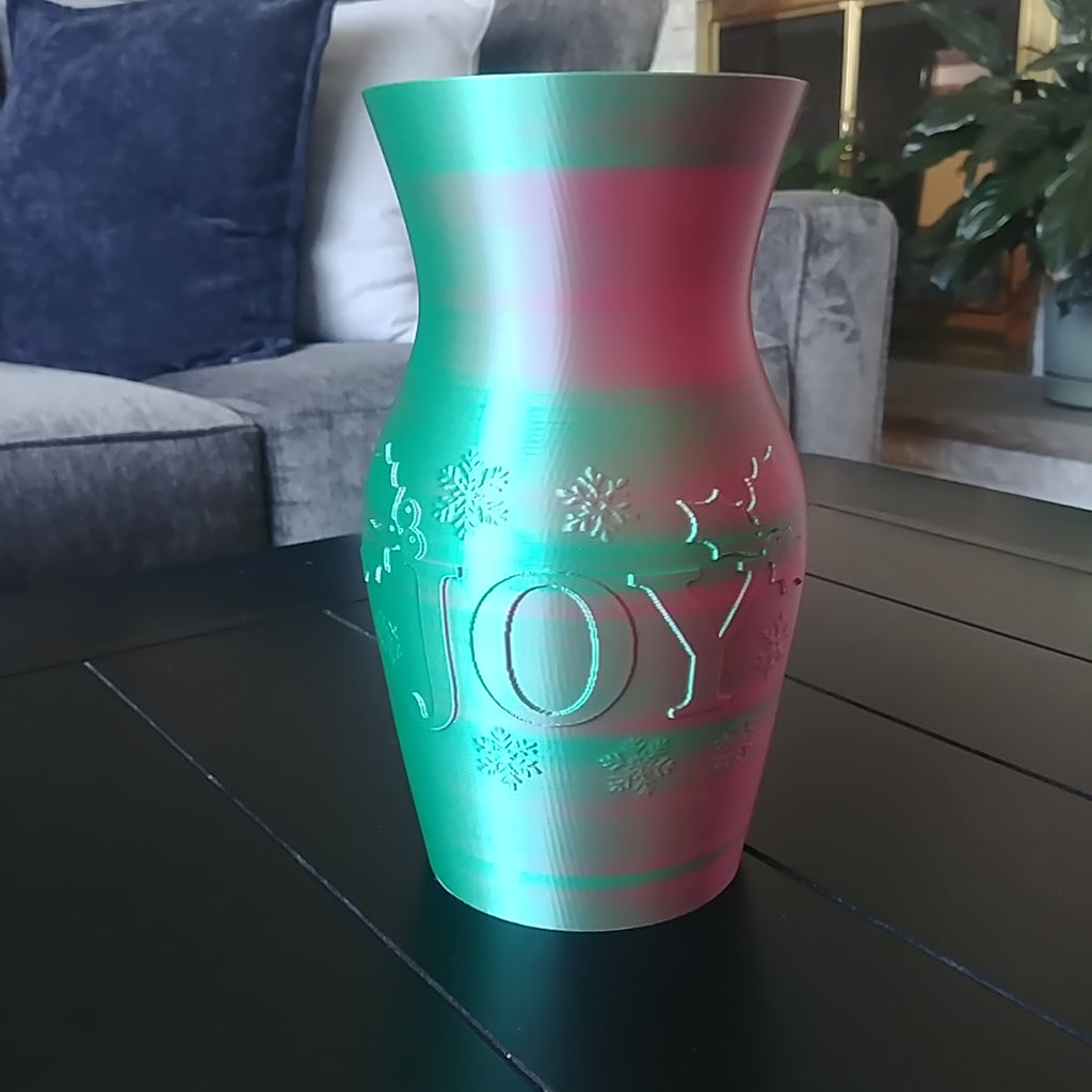 Vase Christmas Joy 3D STL File