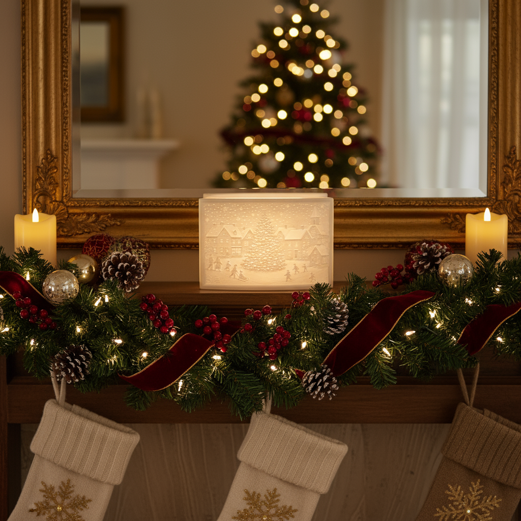 Christmas Village Lighted Scene Home Promotion