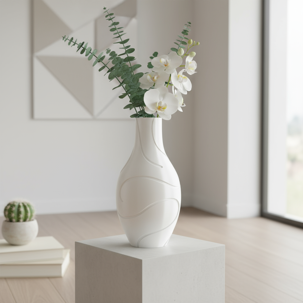 Vase Style#1 Abstract Curves in contemporary setting