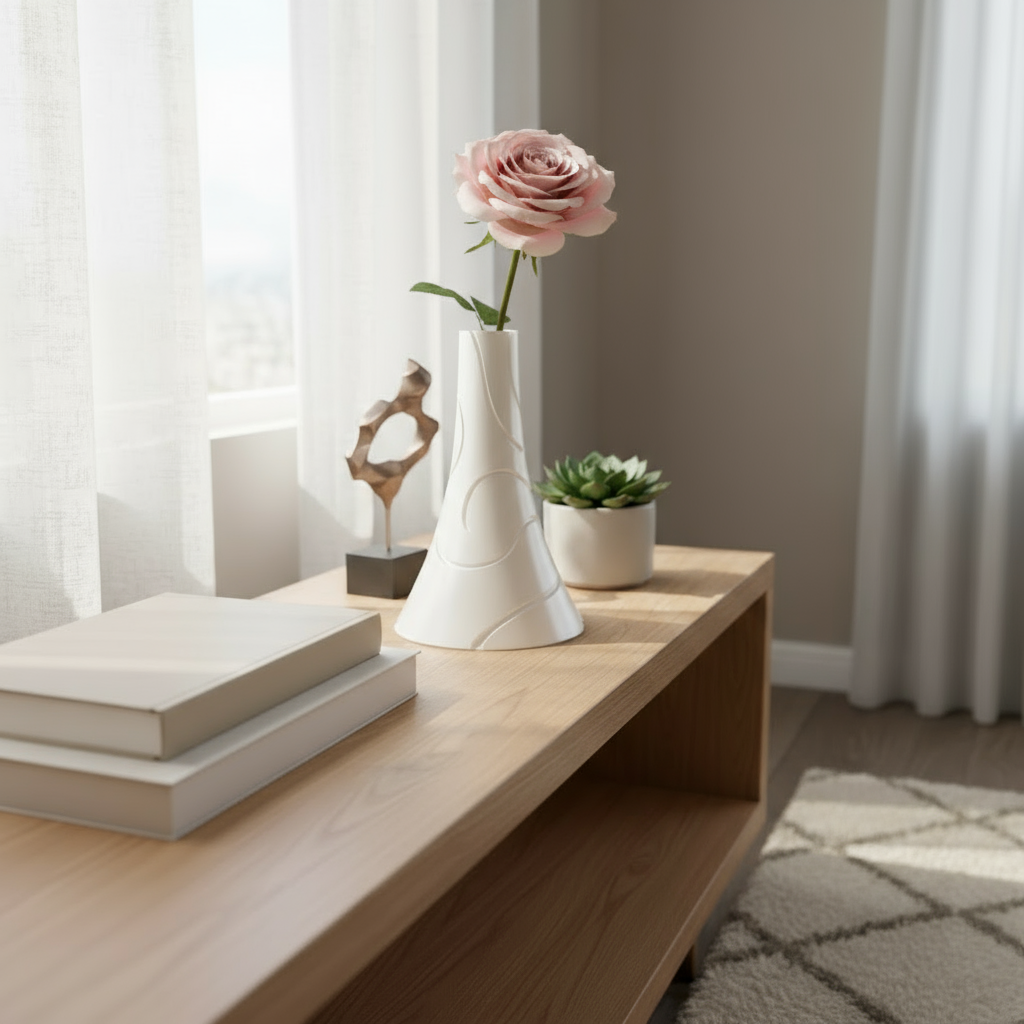 Vase Style#9 with Flowers in Home Decor Setting